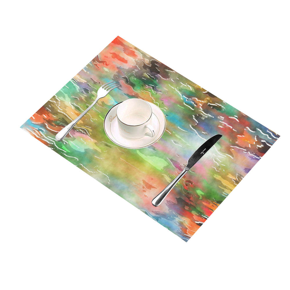 Watercolor Paint Wash Placemat 14’’ x 19’’ (Six Pieces)