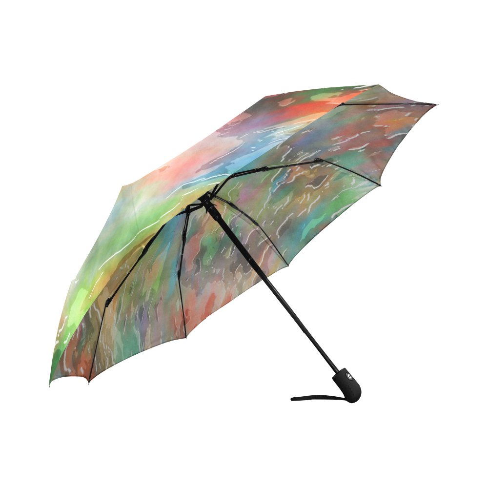 Watercolor Paint Wash Auto-Foldable Umbrella (Model U04)