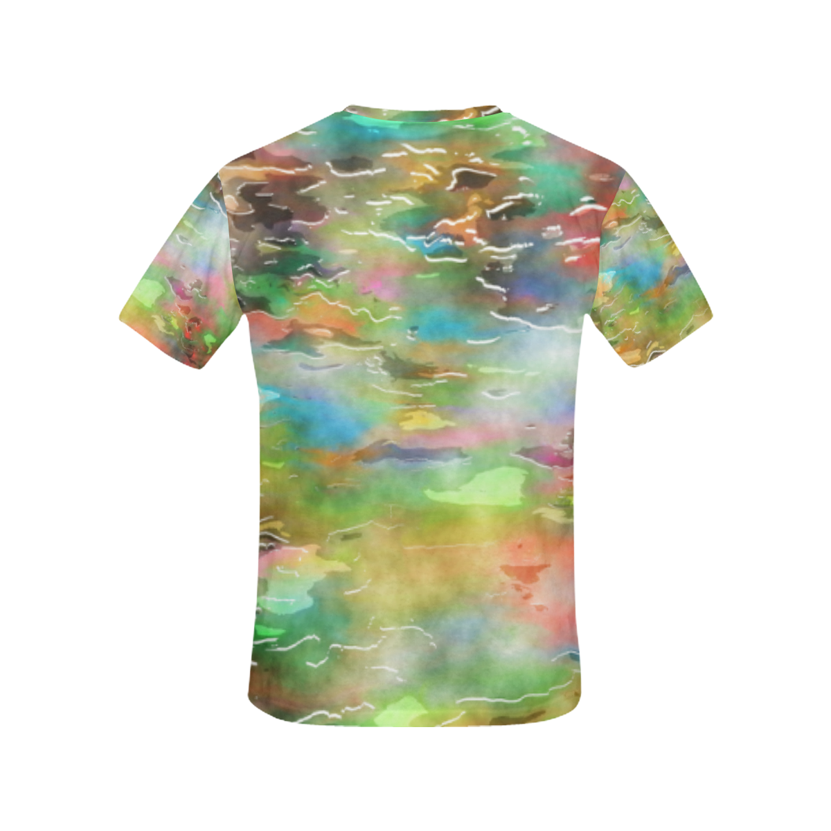 Watercolor Paint Wash All Over Print T-Shirt for Women (USA Size) (Model T40)