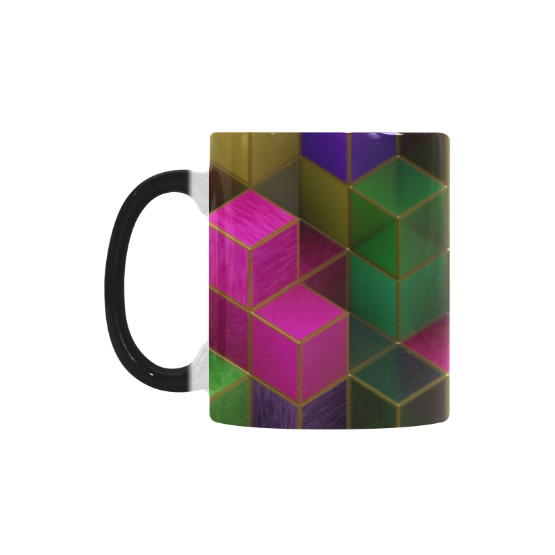 Geometric Rainbow Cubes Texture Custom Morphing Mug
