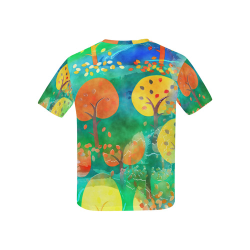 Watercolor Fall Forest Kids' All Over Print T-shirt (USA Size) (Model T40)