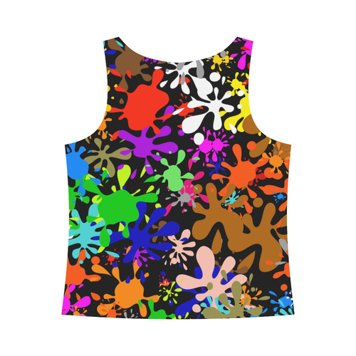 Paint Splats & Ink Blots All Over Print Tank Top for Women (Model T43)