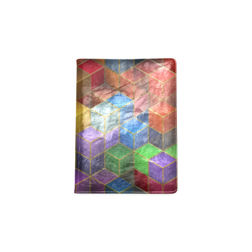 Geometric Rainbow Cubes Texture Custom NoteBook B5