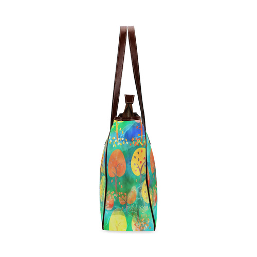 Watercolor Fall Forest Classic Tote Bag (Model 1644)