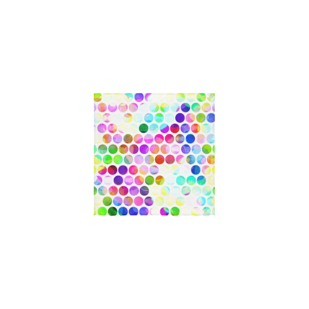 Watercolor Polka Dots Square Towel 13“x13”