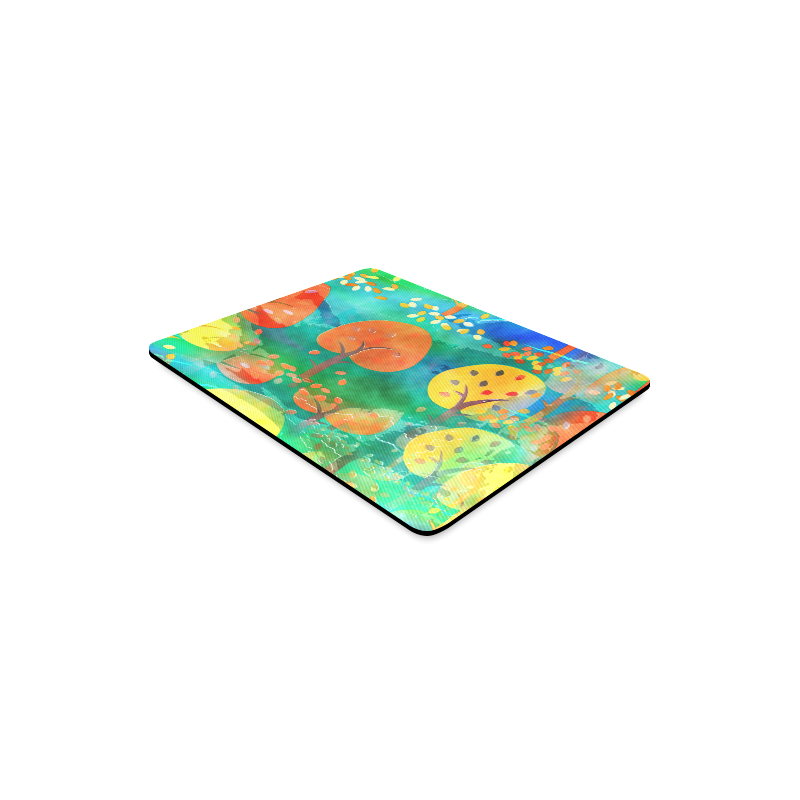 Watercolor Fall Forest Rectangle Mousepad