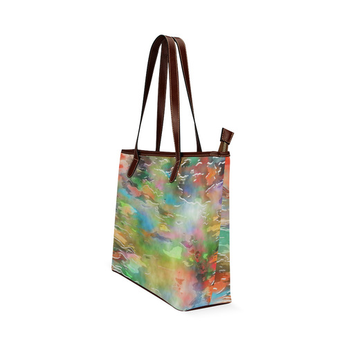Watercolor Paint Wash Shoulder Tote Bag (Model 1646)