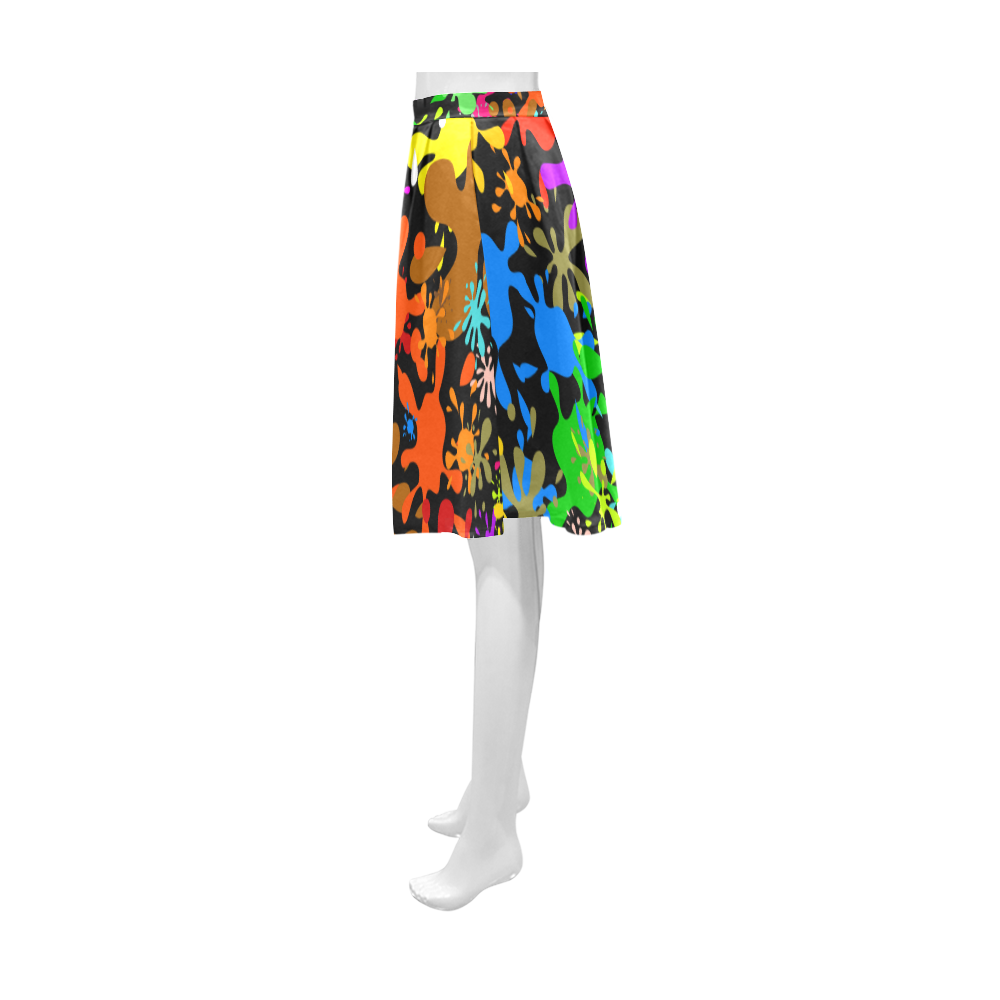 Paint Splats & Ink Blots Athena Women's Short Skirt (Model D15)