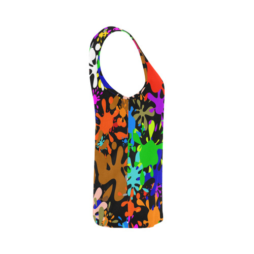 Paint Splats & Ink Blots All Over Print Tank Top for Women (Model T43)