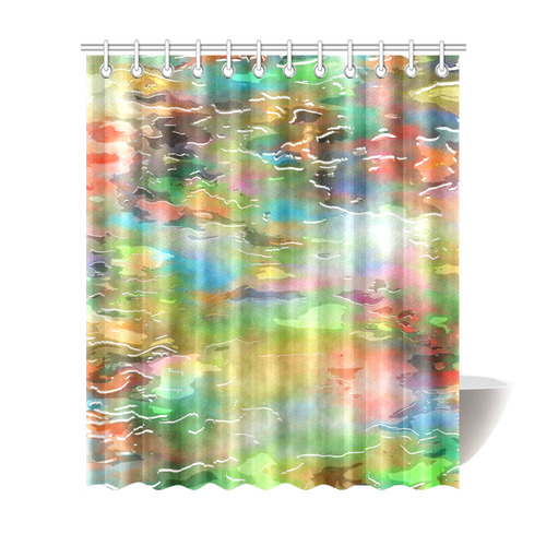 Watercolor Paint Wash Shower Curtain 72"x84"