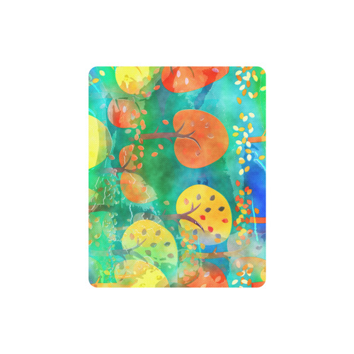 Watercolor Fall Forest Rectangle Mousepad