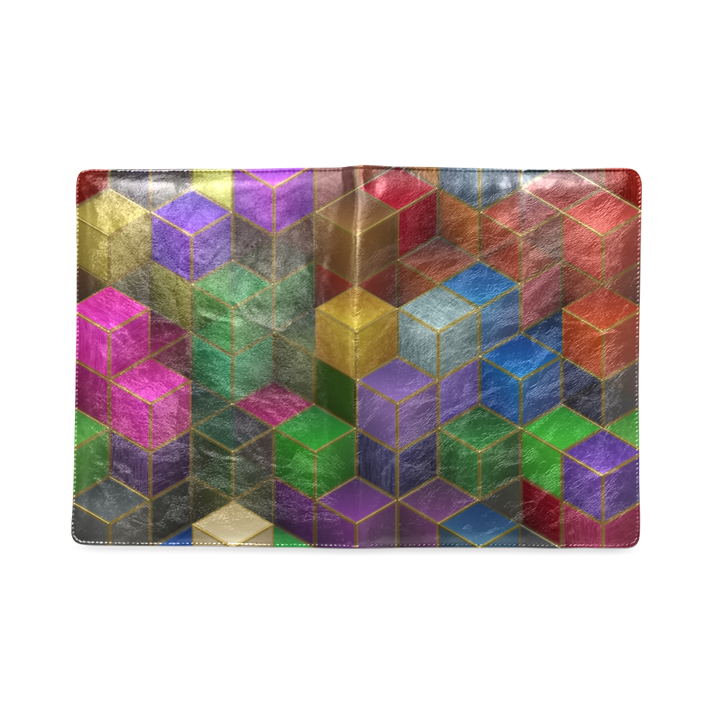 Geometric Rainbow Cubes Texture Custom NoteBook B5