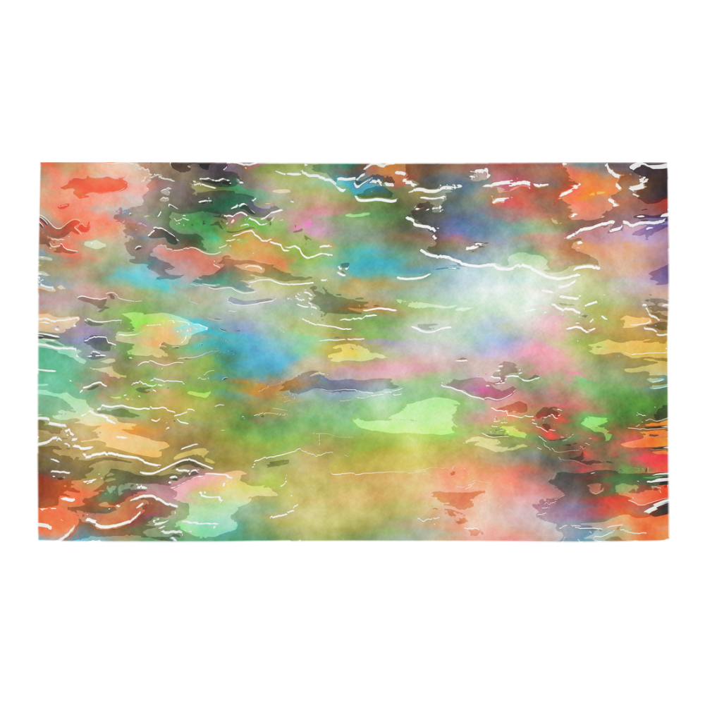 Watercolor Paint Wash Azalea Doormat 30" x 18" (Sponge Material)