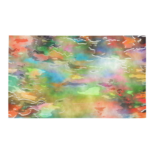 Watercolor Paint Wash Azalea Doormat 30" x 18" (Sponge Material)