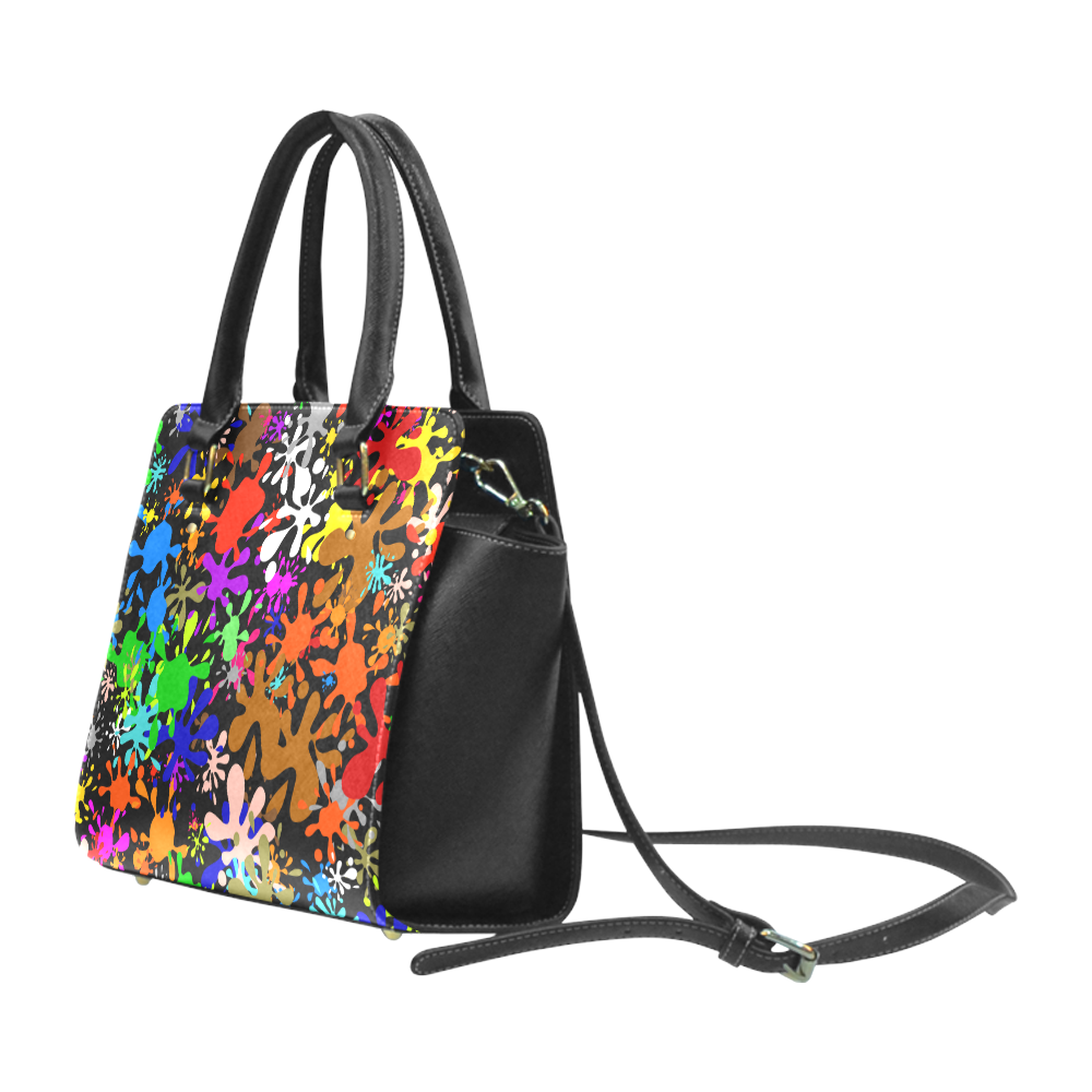 Paint Splats & Ink Blots Classic Shoulder Handbag (Model 1653)