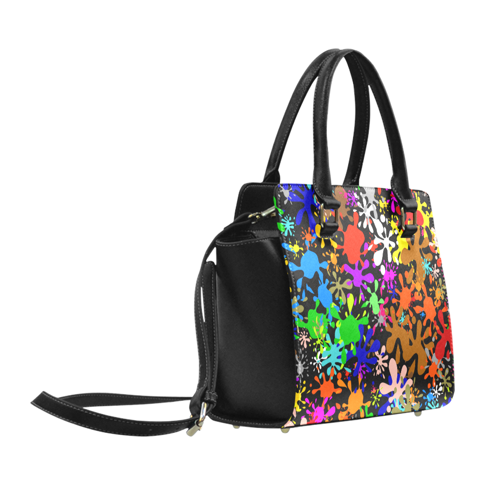 Paint Splats & Ink Blots Classic Shoulder Handbag (Model 1653)