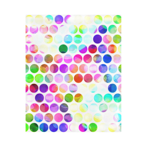 Watercolor Polka Dots Duvet Cover 86"x70" ( All-over-print)