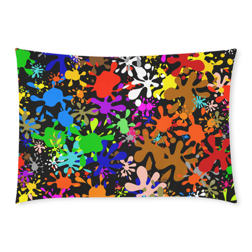 Paint Splats & Ink Blots Custom Rectangle Pillow Case 20x30 (One Side)