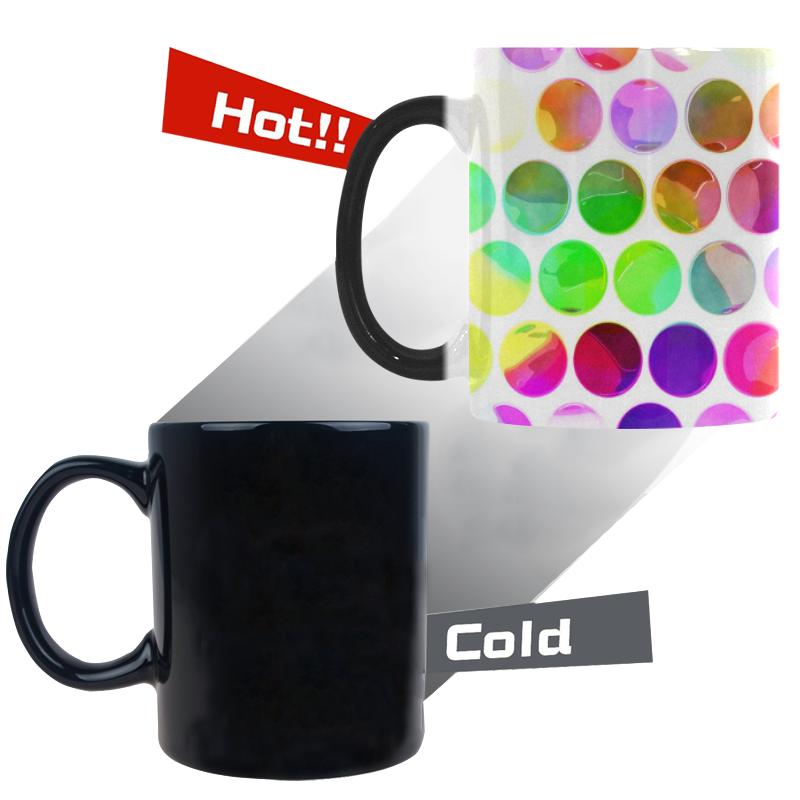 Watercolor Polka Dots Custom Morphing Mug