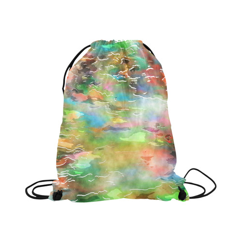 Watercolor Paint Wash Large Drawstring Bag Model 1604 (Twin Sides)  16.5"(W) * 19.3"(H)