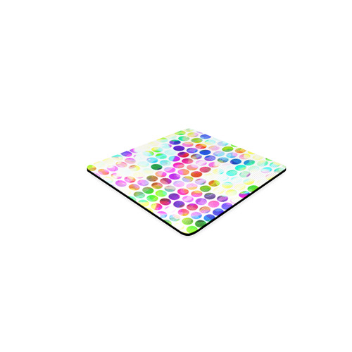 Watercolor Polka Dots Square Coaster