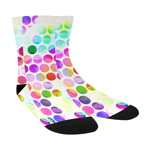 Watercolor Polka Dots Crew Socks