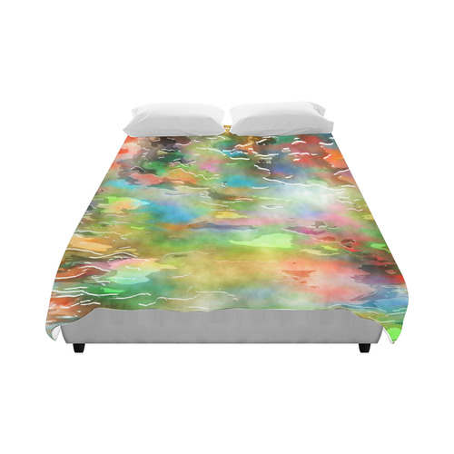 Watercolor Paint Wash Duvet Cover 86"x70" ( All-over-print)