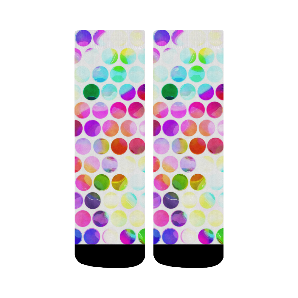 Watercolor Polka Dots Crew Socks