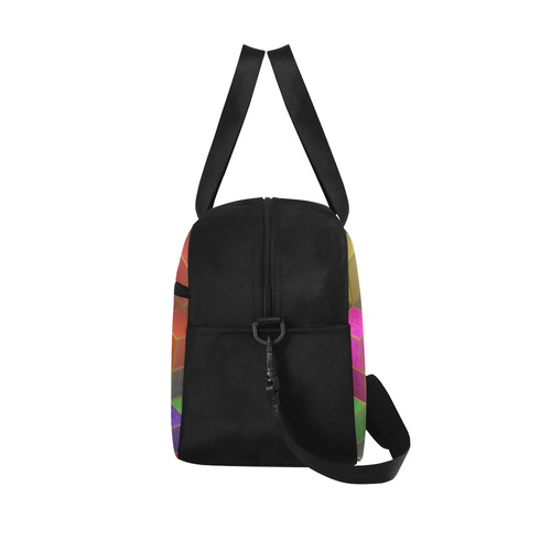 Geometric Rainbow Cubes Texture Fitness Handbag (Model 1671)