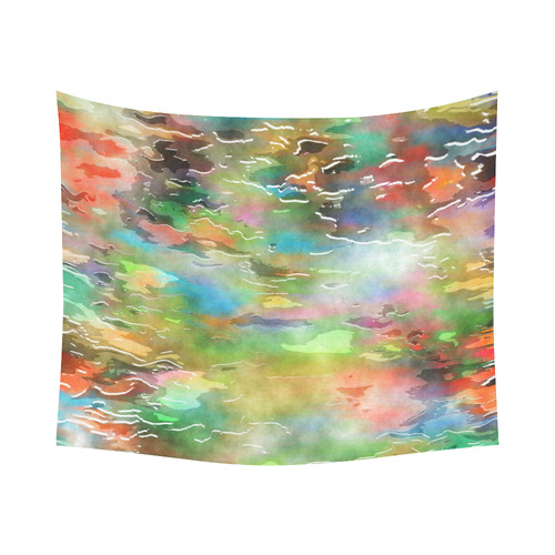 Watercolor Paint Wash Cotton Linen Wall Tapestry 60"x 51"