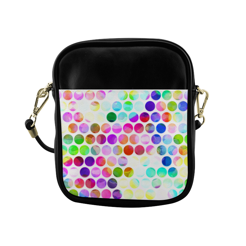 Watercolor Polka Dots Sling Bag (Model 1627)