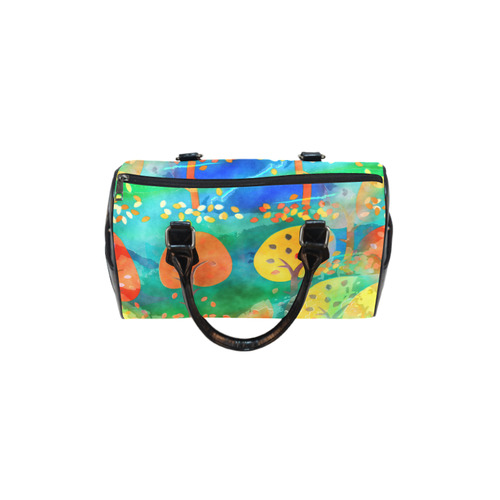 Watercolor Fall Forest Boston Handbag (Model 1621)