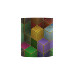 Geometric Rainbow Cubes Texture Custom Morphing Mug