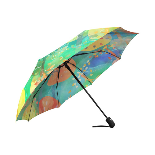 Watercolor Fall Forest Auto-Foldable Umbrella (Model U04)