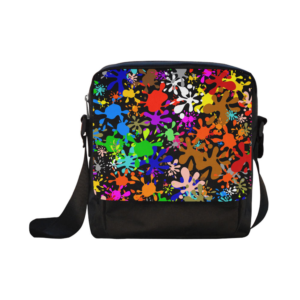 Paint Splats & Ink Blots Crossbody Nylon Bags (Model 1633)