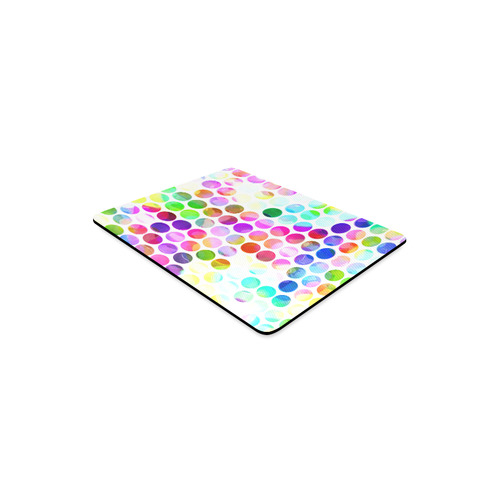 Watercolor Polka Dots Rectangle Mousepad