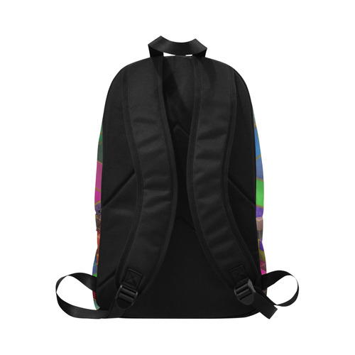 Geometric Rainbow Cubes Texture Fabric Backpack for Adult (Model 1659)