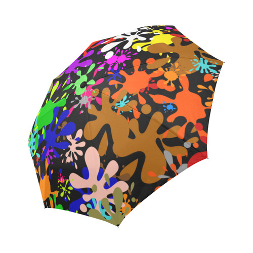 Paint Splats & Ink Blots Auto-Foldable Umbrella (Model U04)