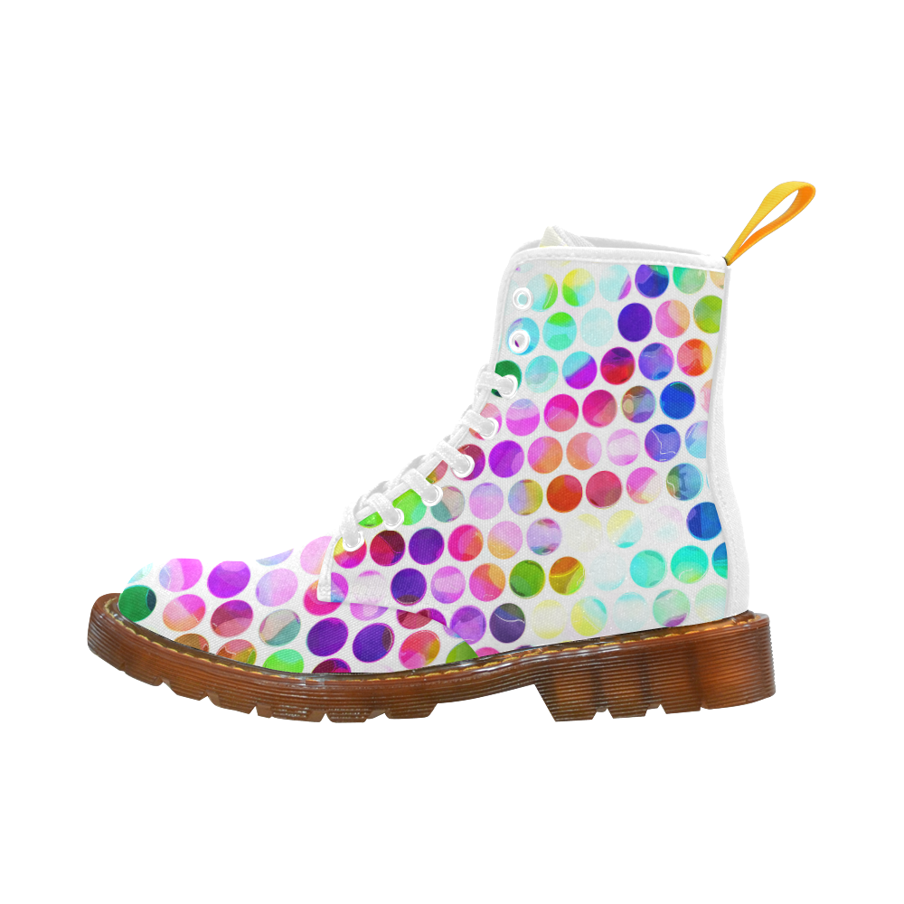 Watercolor Polka Dots Martin Boots For Women Model 1203H