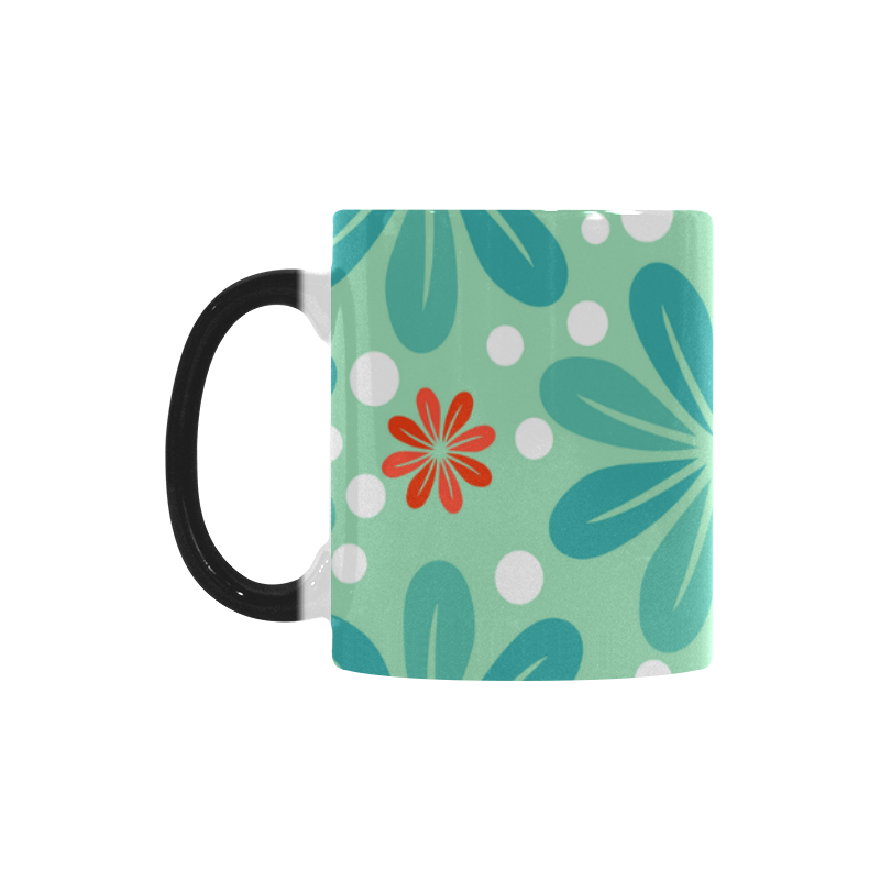 blue and red flowers mug Custom Morphing Mug