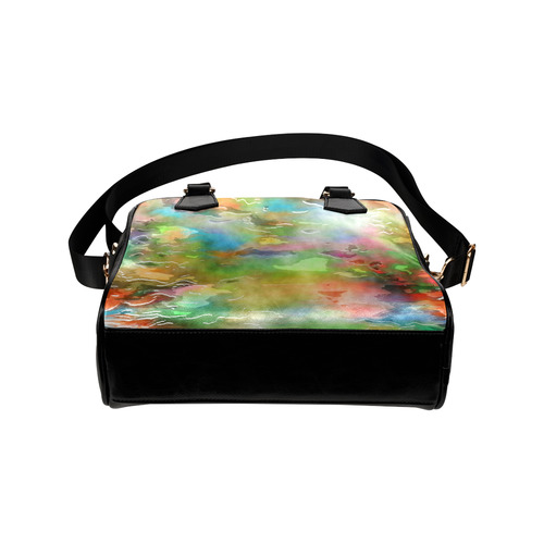 Watercolor Paint Wash Shoulder Handbag (Model 1634)