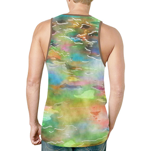 Watercolor Paint Wash New All Over Print Tank Top for Men (Model T46)