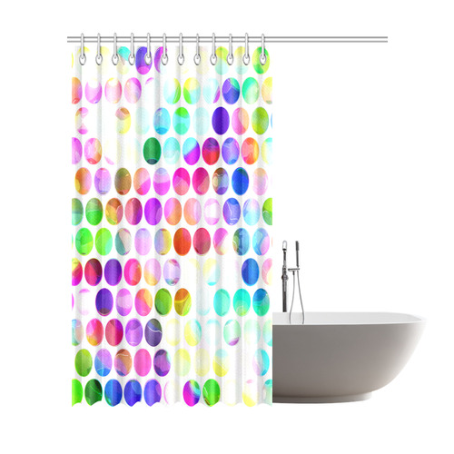 Watercolor Polka Dots Shower Curtain 72"x84"