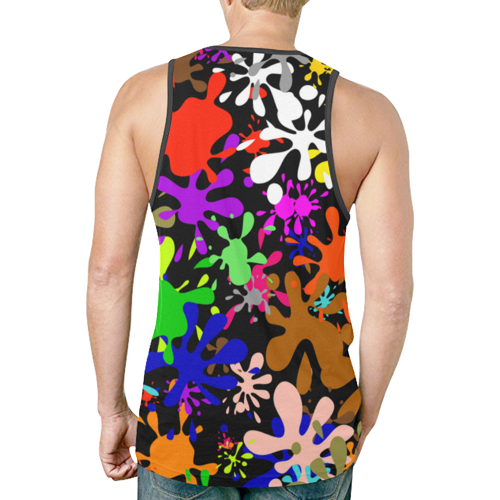 Paint Splats & Ink Blots New All Over Print Tank Top for Men (Model T46)