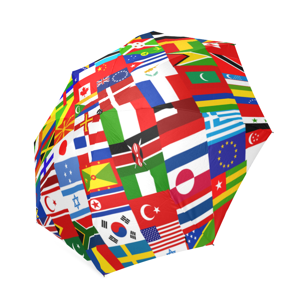 International Travel Flag World Foldable Umbrella (Model U01)