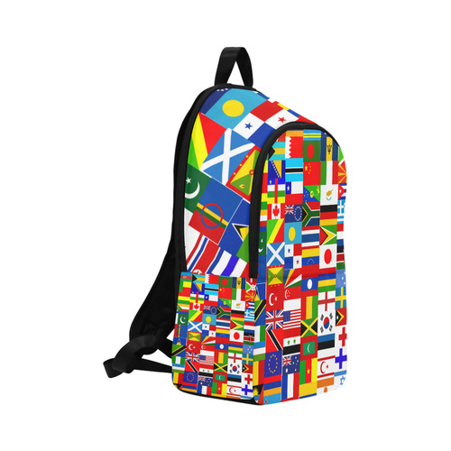 World Flag Montage Fabric Backpack for Adult (Model 1659)