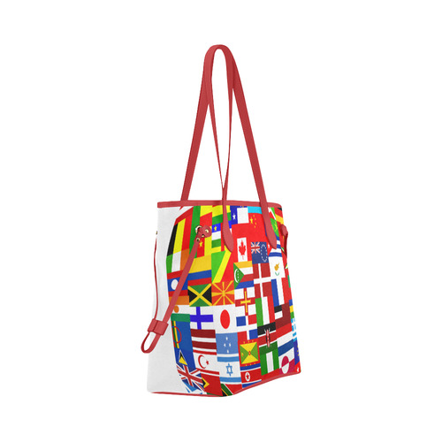 International Travel Flag World Clover Canvas Tote Bag (Model 1661)