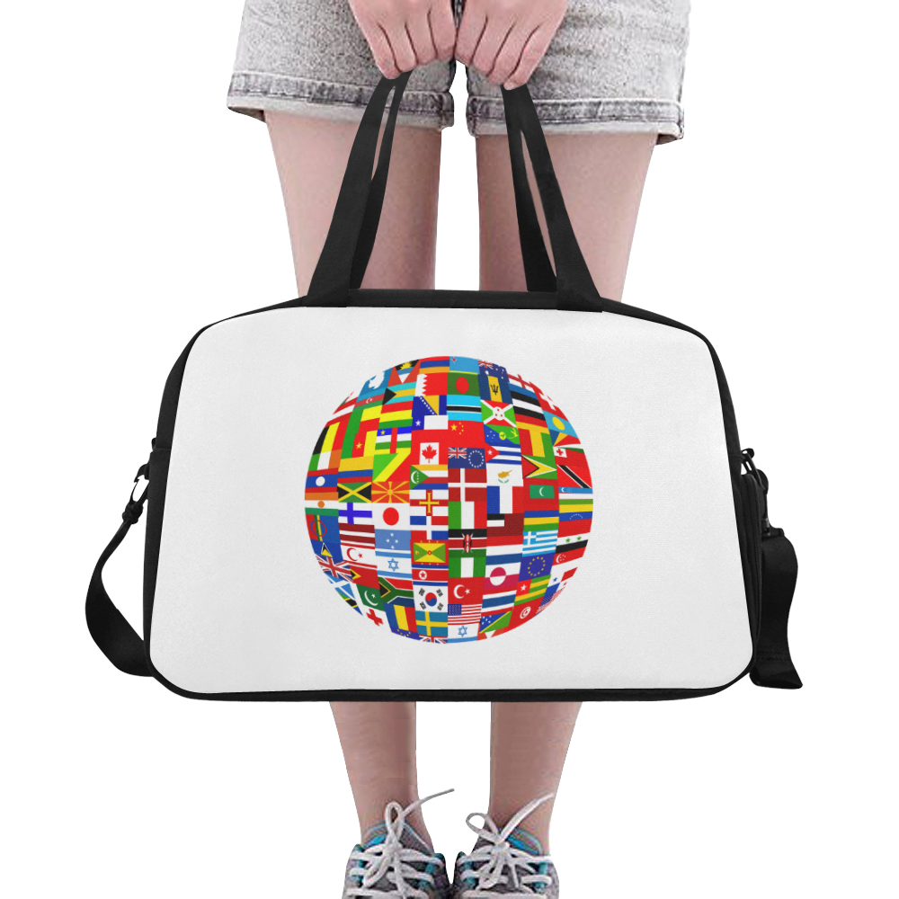International Travel Flag World Fitness Handbag (Model 1671)