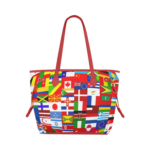 International Travel Flag World Clover Canvas Tote Bag (Model 1661)