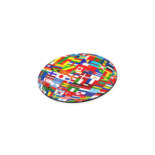 International Travel Flag World Round Coaster